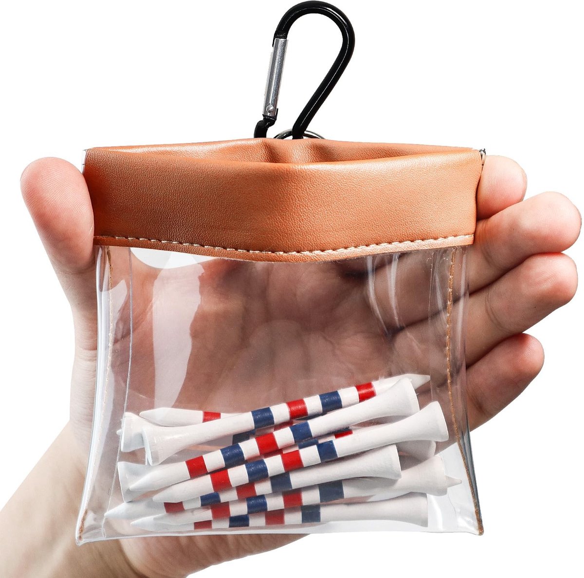 Solidchoice - Golf Tee en Ball Tas met Clip Houder en Bamboe Tees