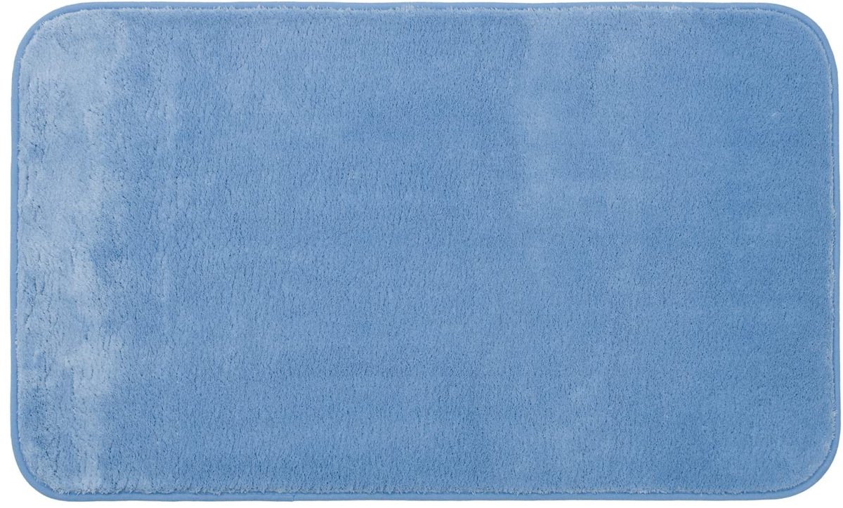 Solidchoice - Badmat Blauw 60 x 100 cm met Antislip en Wasbare Functie