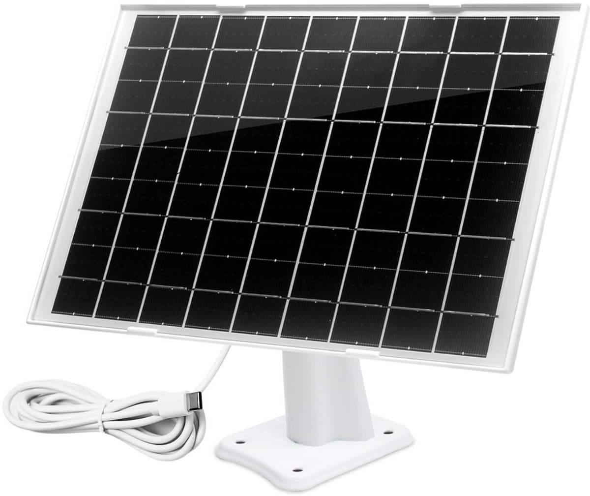 Solidchoice - Waterproof Zonnepaneel voor Bewakingscamera's met USB Kabel