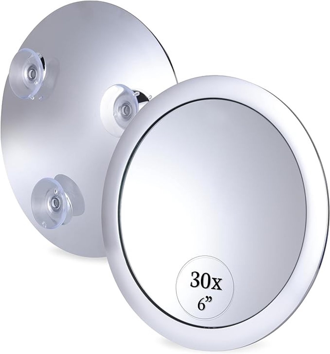 30x Vergrotende Badkamerspiegel met Zuignap - Compacte Make-up Spiegel met HD Glas - 15 cm