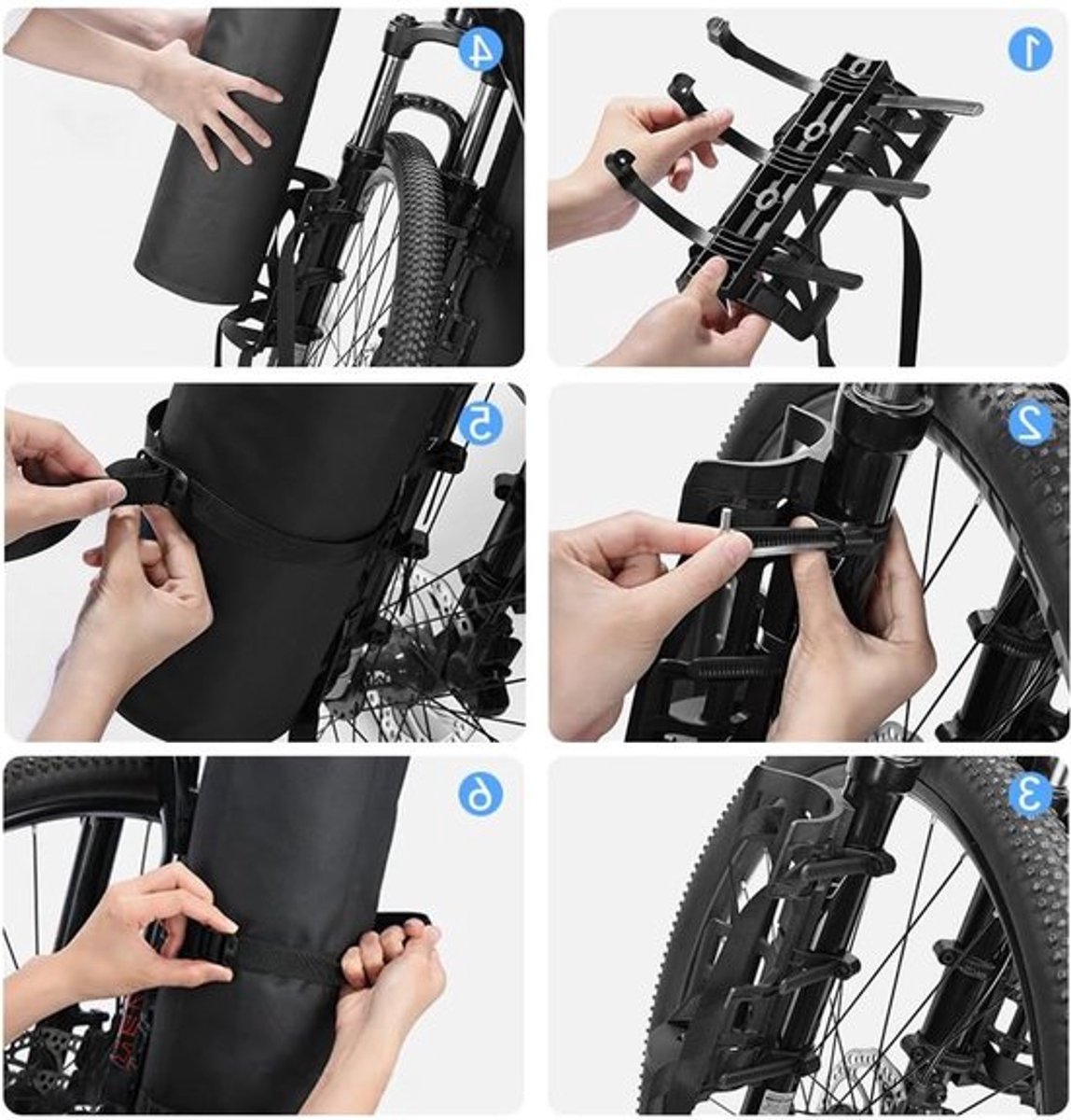 Waterdichte Fietsvorktas met Roltop - 3L en 7L Capaciteit, Ideaal voor Fietsaccessoires en Reisbenodigdheden