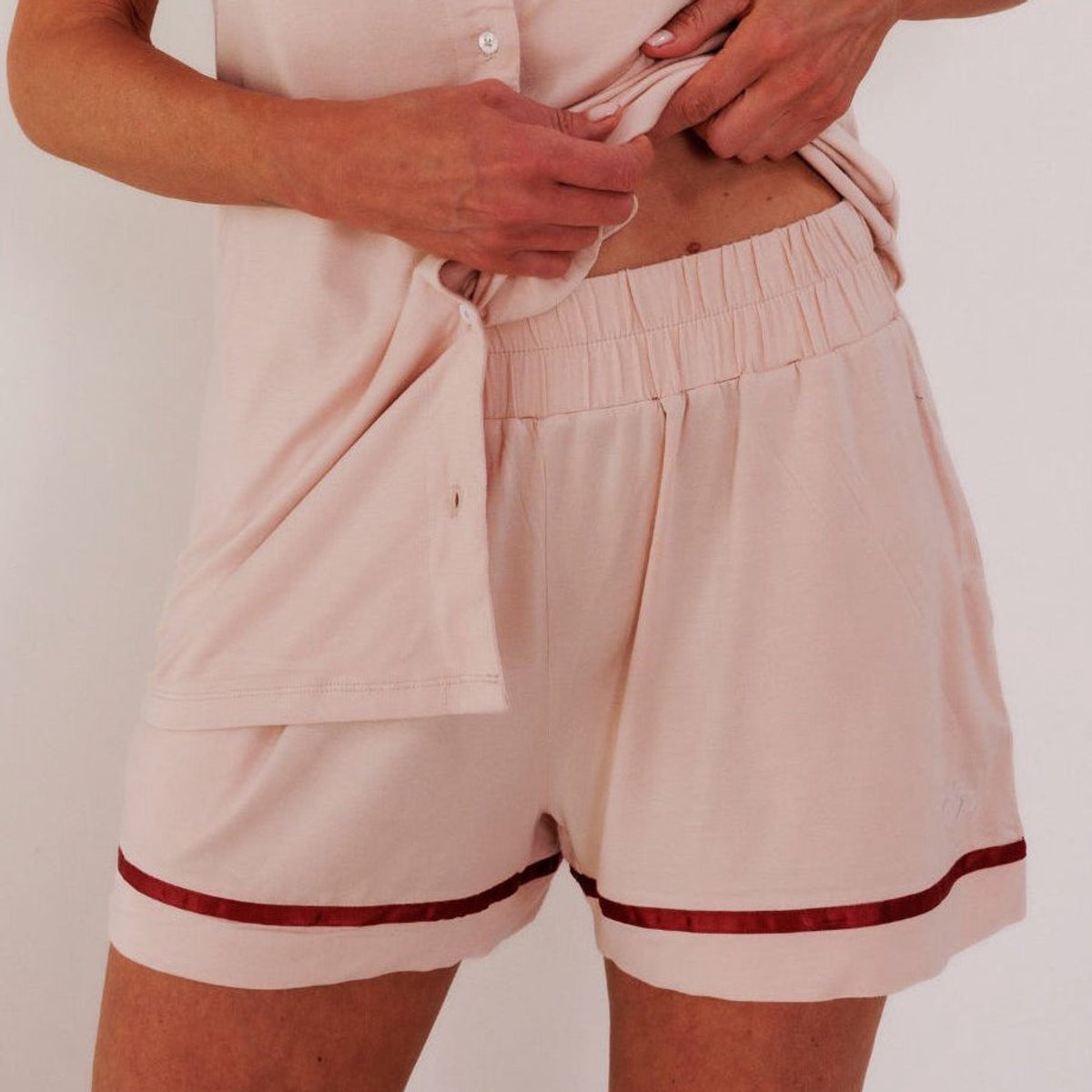 Coco & Cici - TENCEL Pyjama Short Dames Powder Peach - S