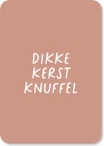 Kerstkaart Dikke Kerst Knuffel - A6 formaat - kerst kaarten om te versturen - kaartenset - kaartjes blanco - kaartjes met tekst - Luxe kerstkaarten