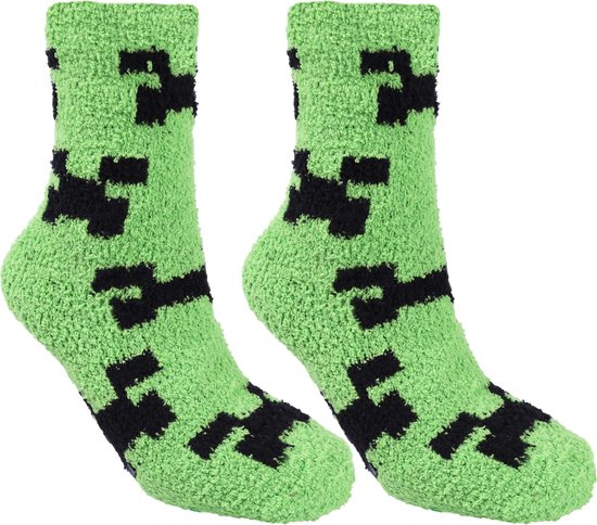 Warme, groene Minecraft sokken 3-6 jaar 26.5 - 30.5