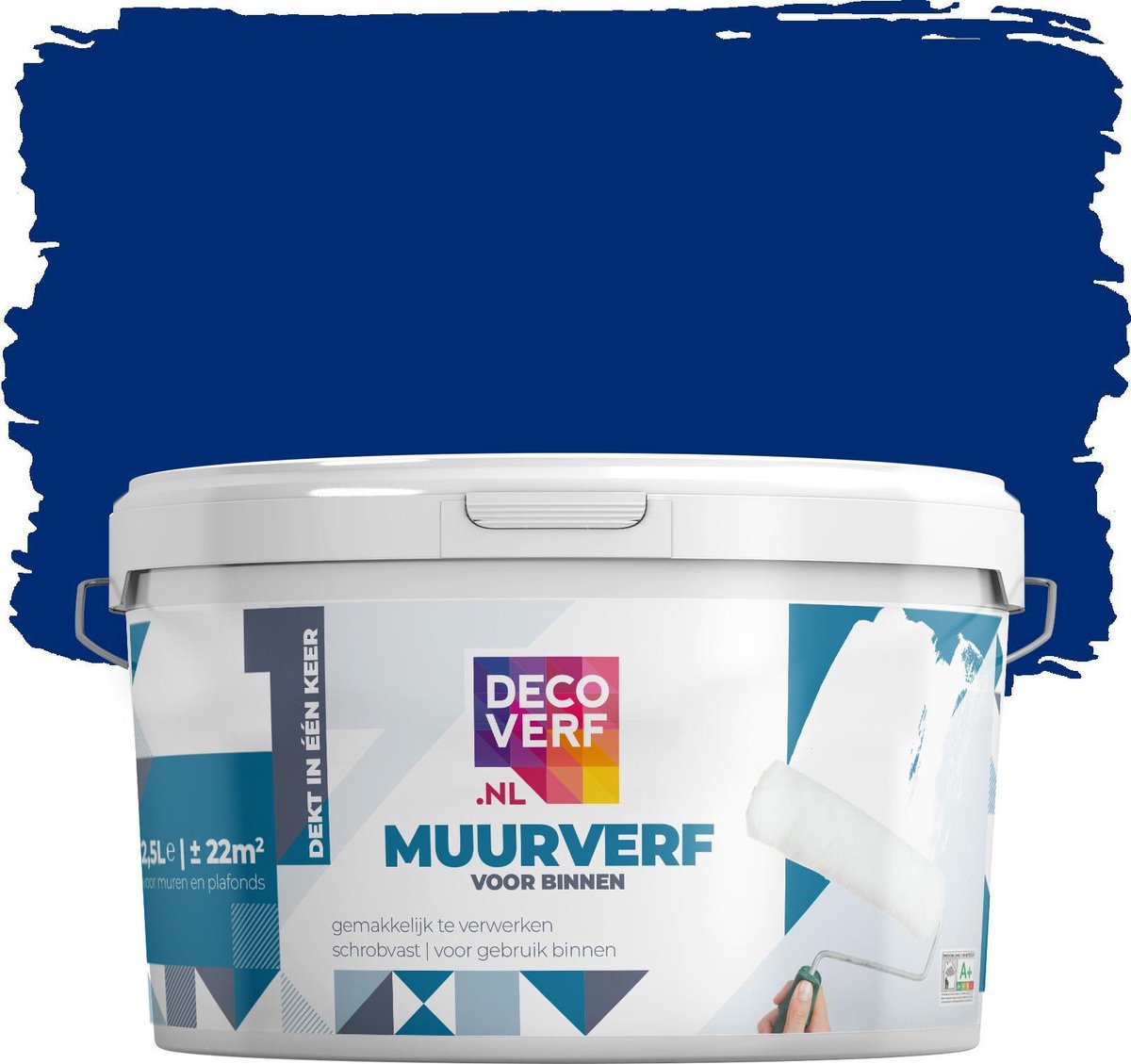 Decoverf muurverf mat, Koningsblauw, 2.5L | bol.com