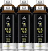 MTN PRO Color Paint RAL Spuitverf - 6 stuks - Nut Brown - 400ml