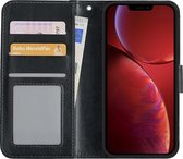 Hoes Geschikt voor iPhone 13 Mini Hoesje Book Case Hoes Flip Cover Wallet Bookcase - Zwart.