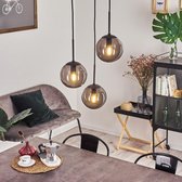 Belanian - Plafondlampen combi 3 stuks - Gerookt glas lamp - Smoke lamp - Muurlamp - Industriële lamp - LED lamp - Vintage lamp - Hanglamp - Zwart