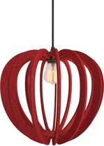 DECOBEL | DECO-VILT | Appel | Maat S | Hanglamp - E27 - Woonkamer - Eetkamer - Duurzaam - Petfles - Industrieel | Rood 25