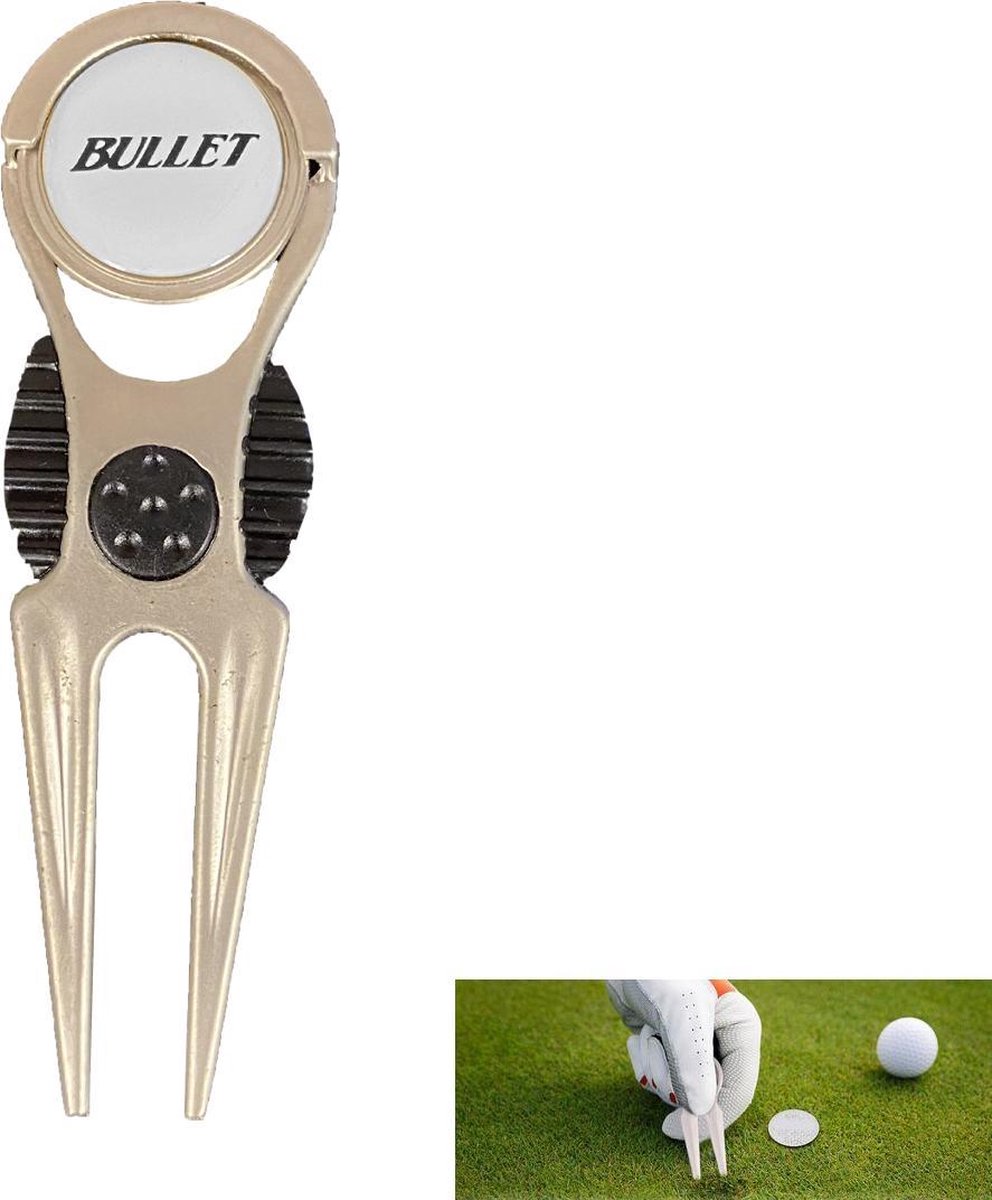 Bullet Pitchfork met marker golfaccessoires golf golfballen