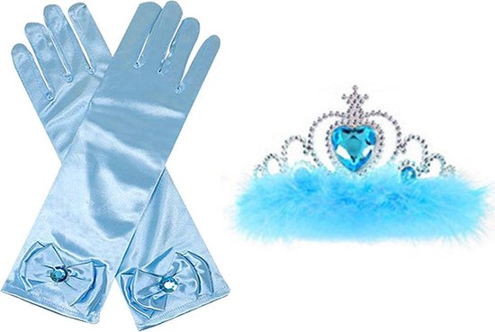 Het Betere Merk - Prinsessen Speelgoed- Blauwe lange handschoenen voor bij  je... | bol.com