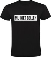 Mij niet bellen | Kinder T-shirt 140 | Zwart | Chateau Meiland | Martien Meiland