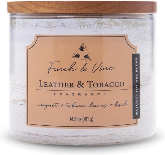 Colonial Candle – Finch & Vine Leather Tobacco - 411 gram
