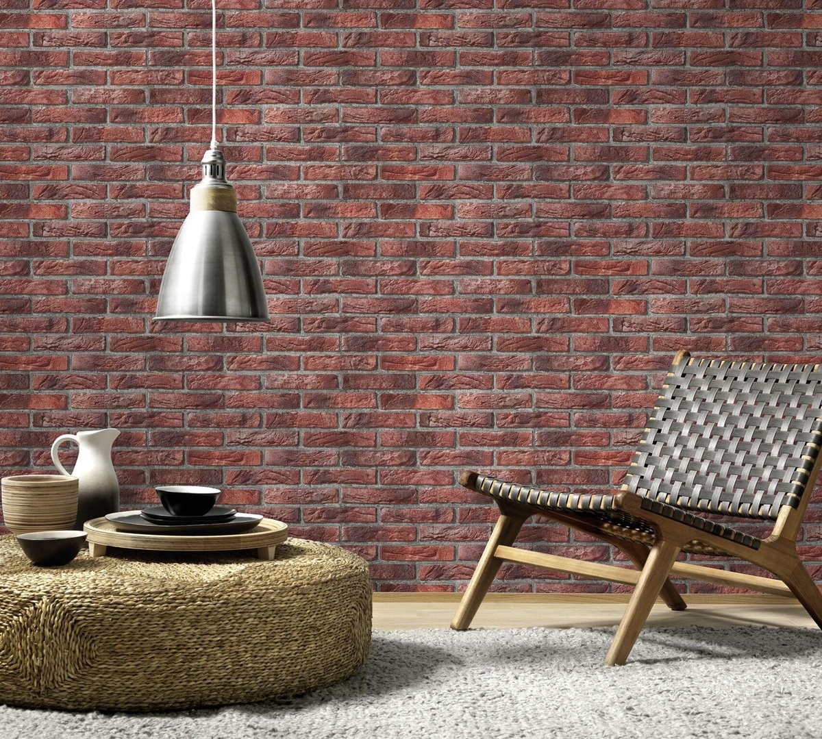 Baksteen behang, 3D behang voor de woonkamer, BRICOFLOR.nl