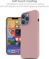 Hoesje Geschikt voor iPhone 13 – Liquid siliconen backcover – Licht Roze
