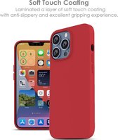 Hoesje Geschikt voor iPhone 13 – Liquid siliconen backcover – Rood