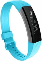 Siliconen Smartwatch bandje - Geschikt voor Fitbit Alta / Alta HR siliconen bandje - lichtblauw - Strap-it Horlogeband / Polsband / Armband - Maat: Maat L