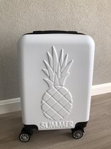 Handbagage koffer - Pineapple - Wit - ABS