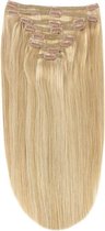 Remy Human Hair extensions straight 16 - bruin / blond 10/16