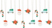 Gift tags Santa mix - 12 stuks