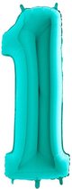 Cijfer 1 Turquoise - 100 Centimeter