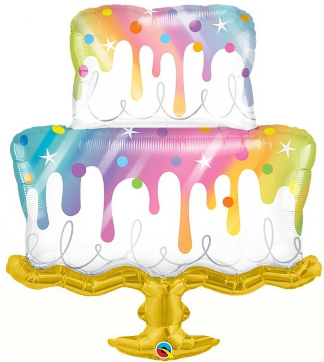 Wefiesta - Folieballon Rainbow Drip Cake LARGE