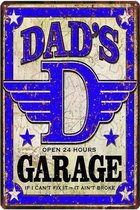 Retro Muur Decoratie uit Metaal Vintage Tin Dad's Garage 11