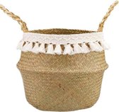 Handgeweven Bloempot - M 27 x 24cm - Double Tassel