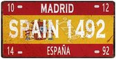 Retro Muur Decoratie uit Metaal Spanje 15x30cm DC-1067