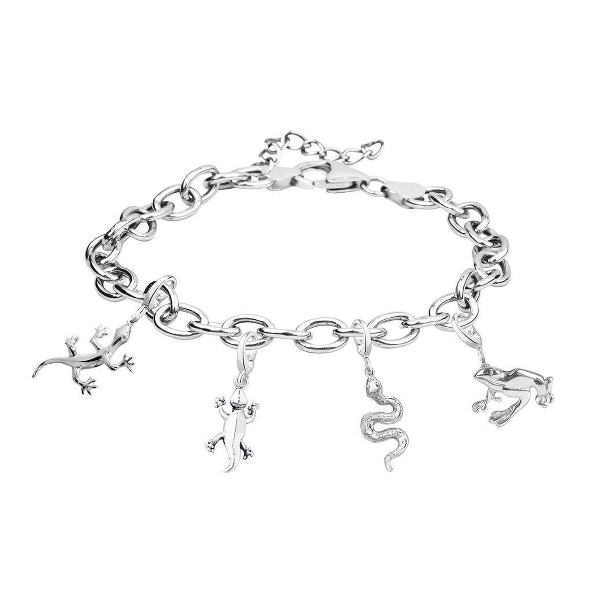 Di Lusso - Armband Haylie - Messing - Verzilverd- Dames - 22 cm