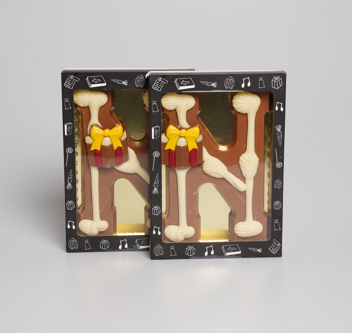 Luxe Gedecoreerde Melk Chocolade Letter N - 20 x 240 Gram — cadeau in Eten & Drinken - foto 4