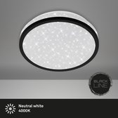 Briloner Leuchten - LED-plafondlamp, plafondlamp incl. sterrendecor, 10 Watt, 900 lumen, 4.000 Kelvin, wit-zwart