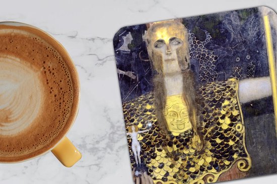 Sous- Sous-verres - Pallas Athena - Gustav Klimt - 10x10 cm - 6 pièces