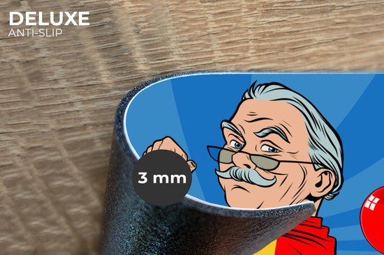 Set de table - Homme - Anniversaire 75 ans - Blauw - 45x30 cm - 6 pièces