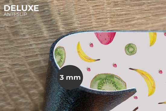 Set de table - Napperons en plastique - Fruits - Aquarelle - Wit - Motifs - 45x30 cm - 6 pièces - Résistant à la chaleur - Antidérapant - Coussinet - Amovible