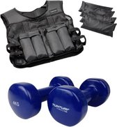 Tunturi - Fitness Set - Vinyl Dumbbell 2 x 4 kg  - Gewichtsvest 10 kg