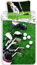 Sport Dekbedovertrek Golf - Eenpersoons - 140  x 200 cm - Groen