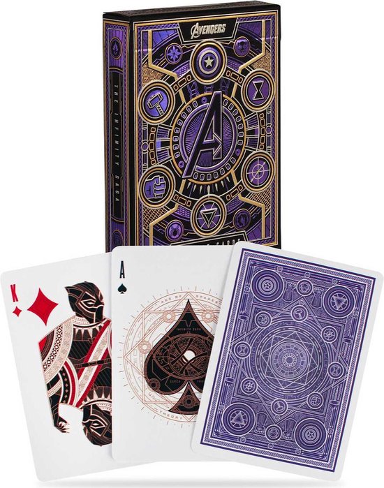 JEU DE CARTES BICYCLE AVENGERS ROUGE - CARTES MARVEL AVENGERS SAGA INFINITY  - RED EDITION