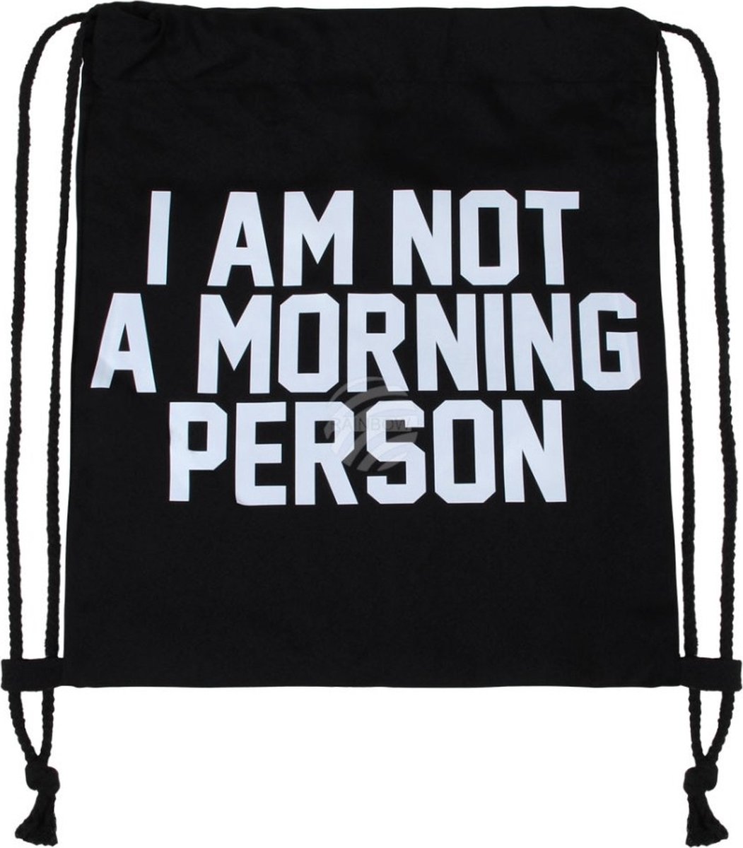 Gymtas Not A Morning Person Zwart