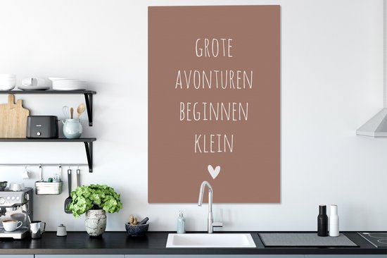 Citation Peinture sur Toile - Aventure - Minimalisme - 80x120 cm - Décoration murale - Cadeau Saint Valentin