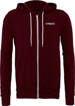 FitProWear Vest Unisex  - Bordeaux Rood - Maat XS - Vest Katoen / Polyester - Dames Vest - Heren Vest - Dames Kleding - Heren kleding - Zoodie - Sportkleding - Zip Hoodie - Sportve