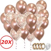 BTH Knoopballon - Rose Goud - 20 stuks