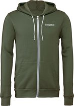 FitProWear Vest Unisex  - Leger Groen - Maat S - Vest Katoen / Polyester - Dames Vest - Heren Vest - Dames Kleding - Heren kleding - Zoodie - Sportkleding - Zip Hoodie - Sportvest