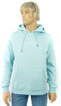 Powerfully Hoodie Geborduurd Caribbean Blue - Lichtblauw - Heren – Maat S