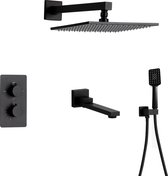 Vierkante Regendouche Muur met Handdouche | Helsinki | Owen & Finch