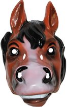 Plastic paarden masker voor volwassenen