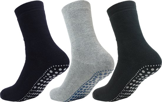 Antidérapantes - Chaussettes d'intérieur maison - 3 paires - Taille 39-42