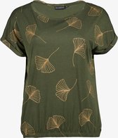 TwoDay dames T-shirt met print - Groen - Maat XXL