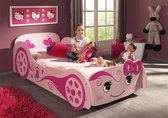 Baby Nora VIPACK Auto Kinderbed Meisjes Inclusief Matras En Lattenbodem - Roze - Bed - Matras