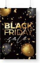 Black Friday Poster - A1 Formaat - Zwart met Goud - Blueback